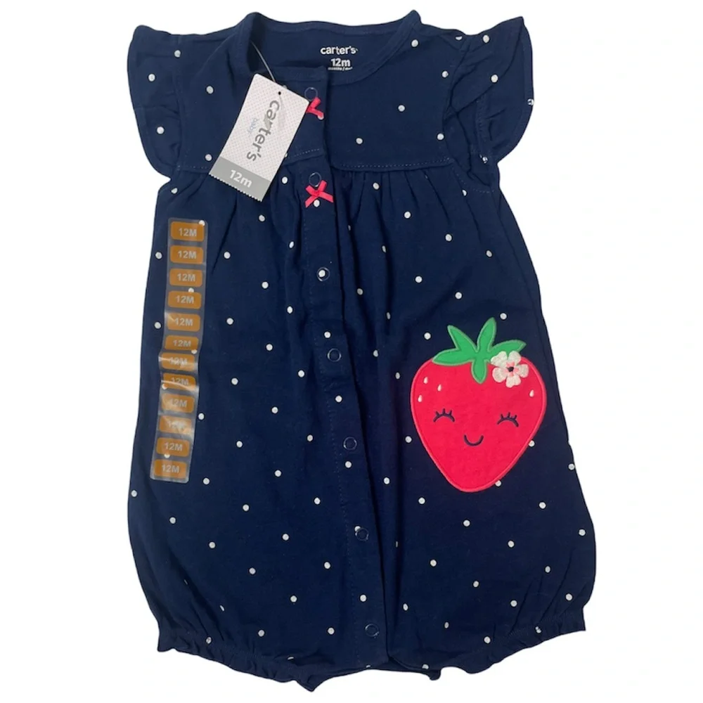 Strawberry Flowers One Piece Outfit Cuddle Set Security Blanket Lovie Plush Toy